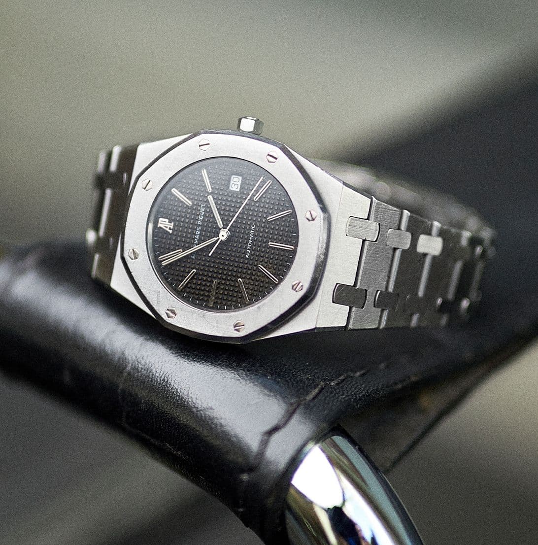 AUDEMARS PIGUET: A STAINLESS STEEL WRIST WATCH Sold for £22,500